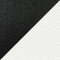 Weiß-schwarzes genarbtes Leder