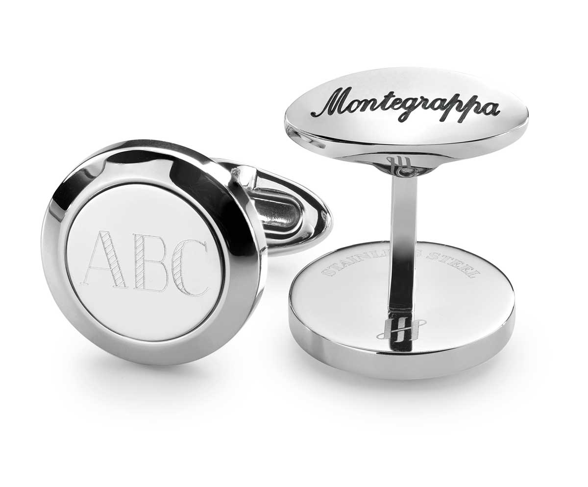 Montegrappa Classico Cufflinks, Stainless steel, IP Yellow Gold, IDCCC -  Iguana Sell