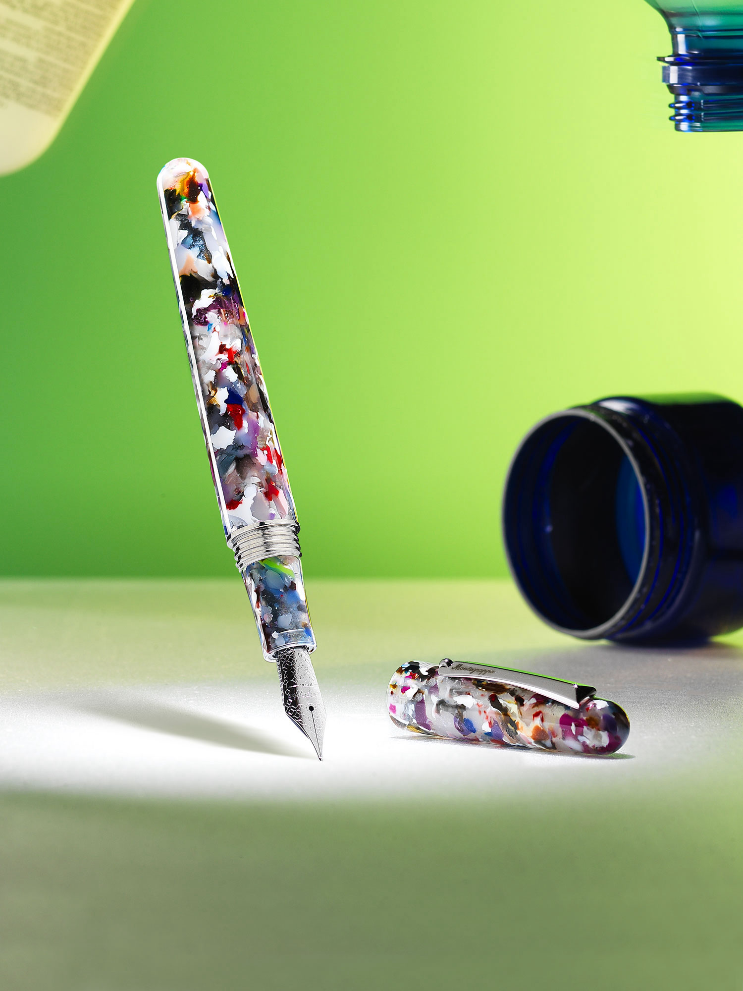 Montegrappa Füllhalter Elmo 01 Black Fine – Edelharz Füller Mit Feiner Feder | 14,2 Cm Länge, 26 Gramm